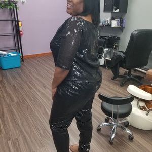 SHANCOUTURE Sequins Romper